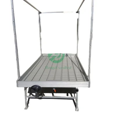 Agricultural Nursery Cultivation Greenhouse with Seedling Tray and Pole Rolling Workbench